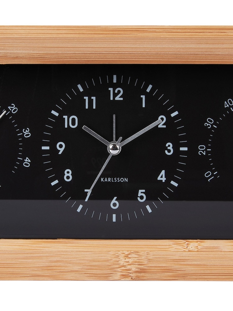 Karlsson Black Neat Alarm Clock - Image 4 of 4