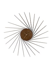Karlsson Dark Wood Helix Wall Clock - Image 2 of 4