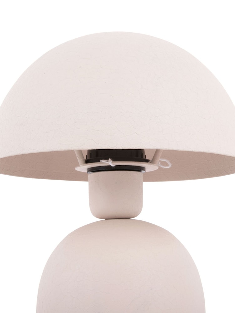 Leitmotiv Warm Grey Boaz Textured Table Lamp - Image 4 of 4
