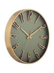 Karlsson Metallic Jungle Green Elevated Glam Wall Clock - Image 3 of 3
