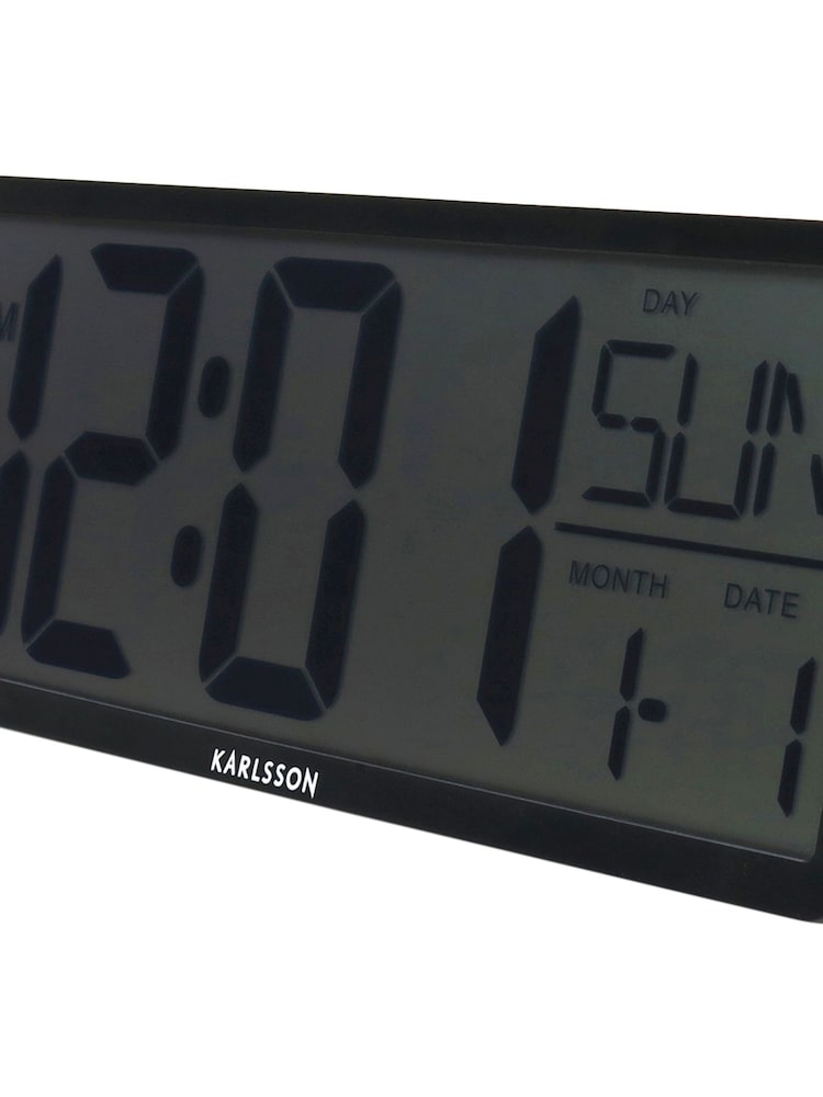 Karlsson Black Retro Wall/Table Clock - Image 2 of 2