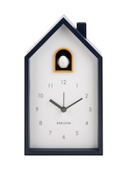 Karlsson Dark Blue Modern Cuckoo Alarm Clock - Image 2 of 5