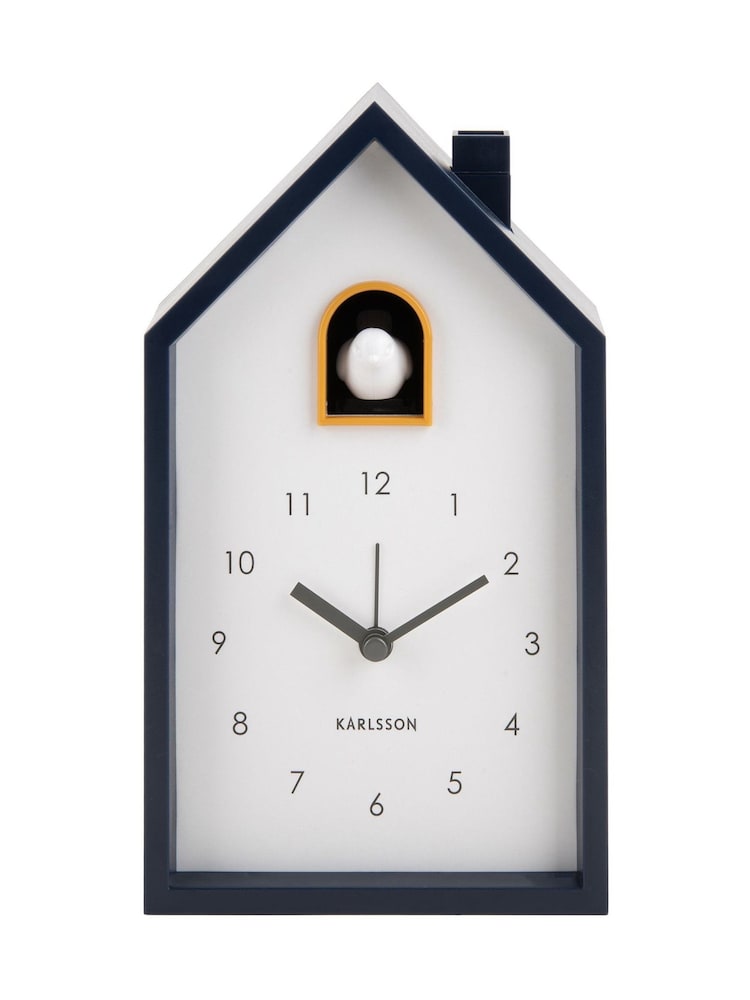 Karlsson Dark Blue Modern Cuckoo Alarm Clock - Image 2 of 5