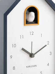 Karlsson Dark Blue Modern Cuckoo Alarm Clock - Image 4 of 5