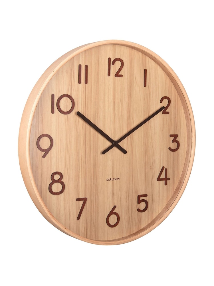 Karlsson Light Wood Pure Large Wall Clock - Image 3 of 3