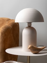 Leitmotiv Warm Grey Boaz Large Textured Table Lamp - Image 1 of 3