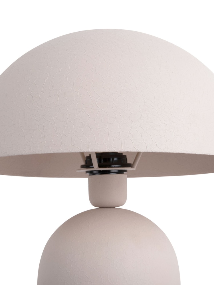 Leitmotiv Warm Grey Boaz Large Textured Table Lamp - Image 3 of 3