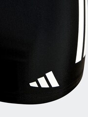 adidas Black/White 3-Stripes Swim Boxers Kids - Image 4 of 5