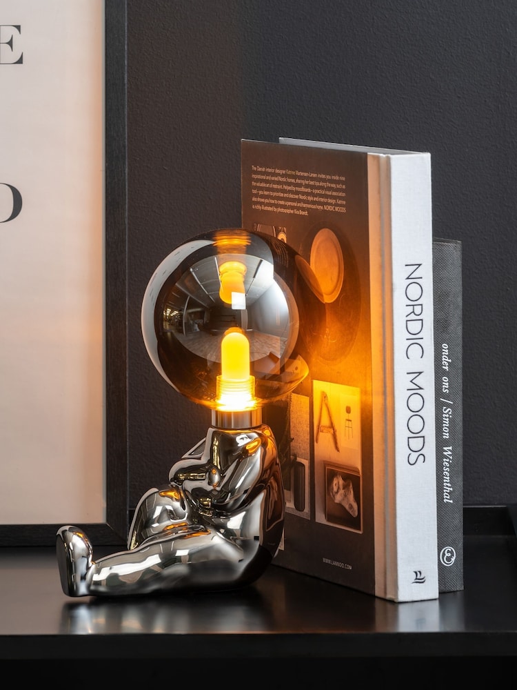 Leitmotiv Chrome LED Joey Table Lamp - Image 1 of 4