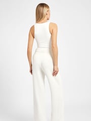 Because Of Alice White Effortless Wide Leg Trousers - Image 4 of 6