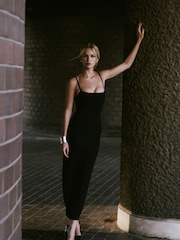 Because Of Alice Black Tailored Bustier Maxi Dress - Image 1 of 7