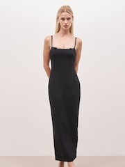 Because Of Alice Black Tailored Bustier Maxi Dress - Image 2 of 7