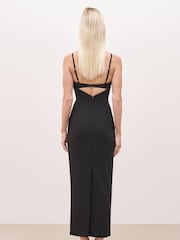 Because Of Alice Black Tailored Bustier Maxi Dress - Image 3 of 7