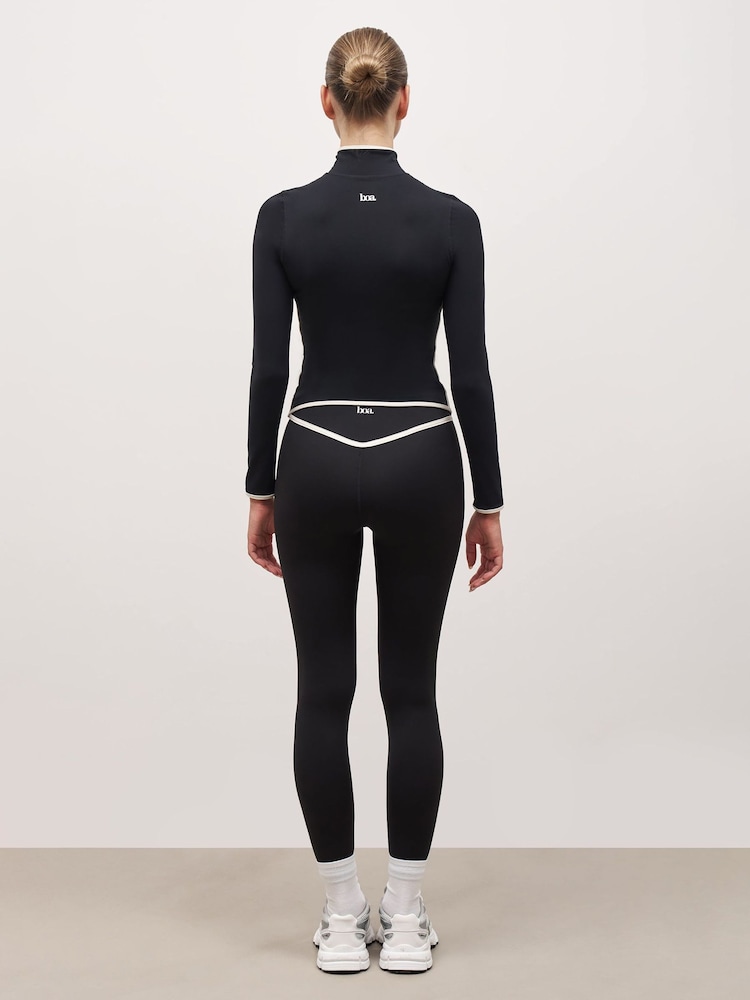 Because Of Alice Black Base Contrast Trim Zip Up Jacket - Image 2 of 6
