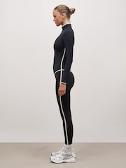 Because Of Alice Black Base Contrast Trim Zip Up Jacket - Image 3 of 6