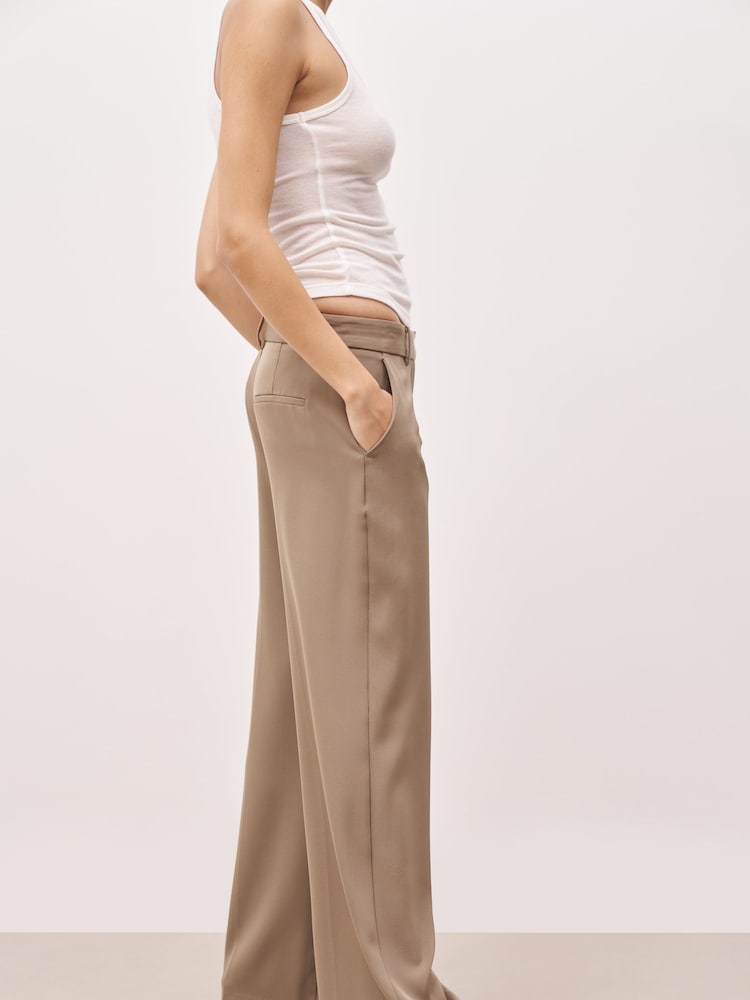 Because Of Alice Brown Mid Rise Wide Leg Trousers - Image 4 of 7