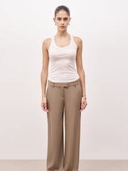 Because Of Alice Brown Mid Rise Wide Leg Trousers - Image 5 of 7