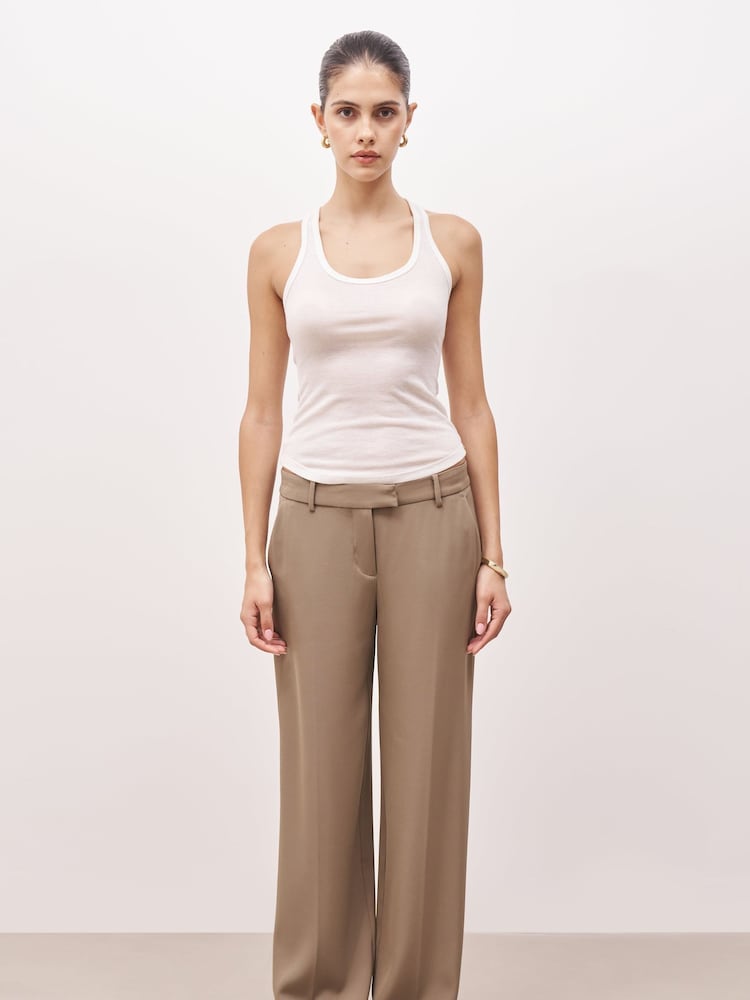 Because Of Alice Brown Mid Rise Wide Leg Trousers - Image 5 of 7