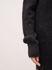Because Of Alice Black Soft Brushed High Neck Jumper Dress - Image 6 of 6