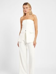 Because Of Alice White Strapless Peplum Bodice Top - Image 2 of 6