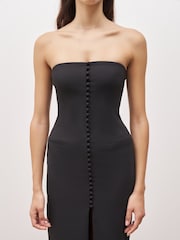 Because Of Alice Black Strapless Peplum Maxi Dress - Image 3 of 5