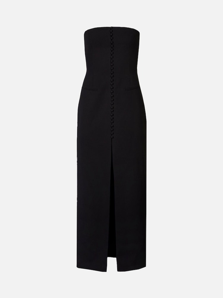Because Of Alice Black Strapless Peplum Maxi Dress - Image 5 of 5