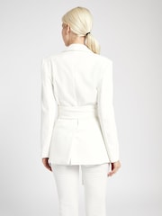 Because Of Alice White Classic Blazer With Belt - Image 2 of 6