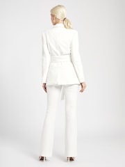 Because Of Alice White Classic Blazer With Belt - Image 4 of 6