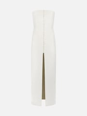 Because Of Alice White Strapless Peplum Maxi Dress - Image 7 of 7