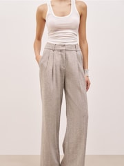 Because Of Alice Herringbone Wide Leg Trousers - Image 2 of 7