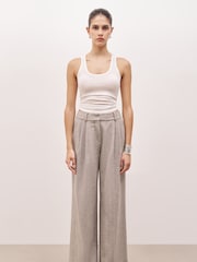 Because Of Alice Herringbone Wide Leg Trousers - Image 3 of 7