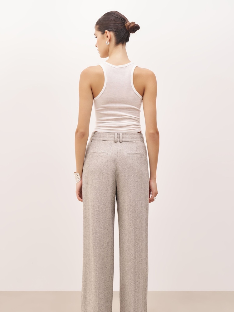 Because Of Alice Herringbone Wide Leg Trousers - Image 4 of 7