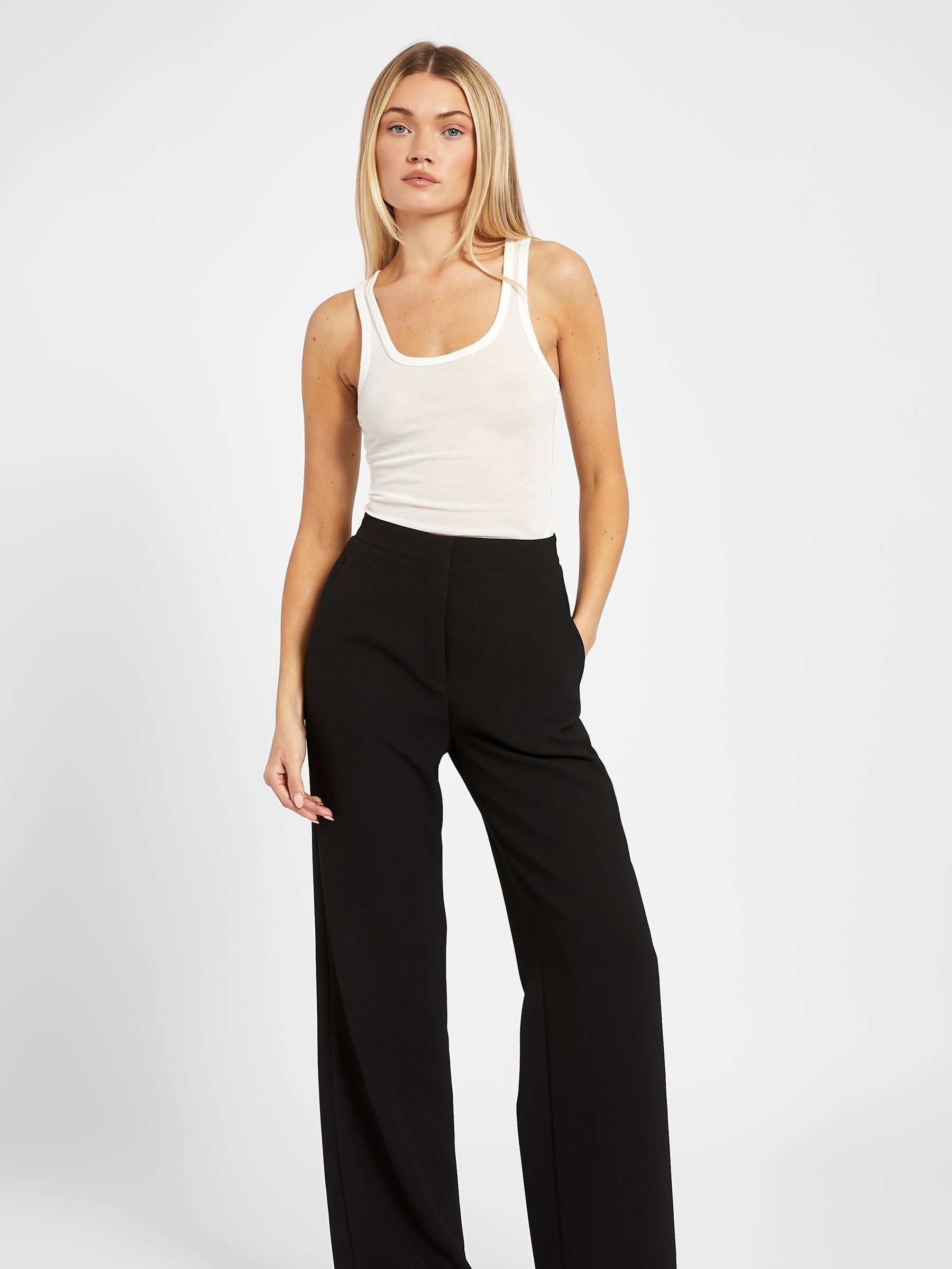 ボトムスその他 OFF WHITE Women Pants OWCH025S25FLE001 0701 Black 60% OFF] Black cropped flow flare trousers – Moon Choi