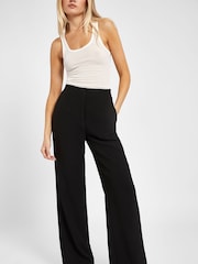Because Of Alice Black Effortless Wide Leg Trousers - Image 4 of 6