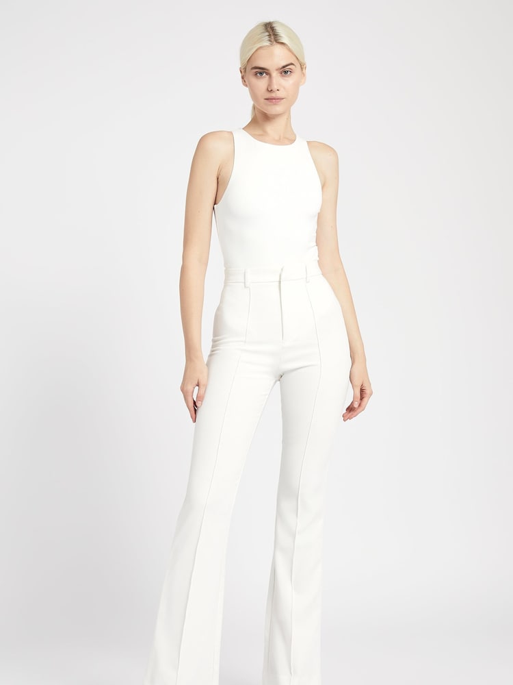 Because Of Alice White Wide Leg Suit Trousers - Image 1 of 5