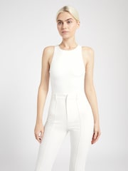 Because Of Alice White Wide Leg Suit Trousers - Image 3 of 5