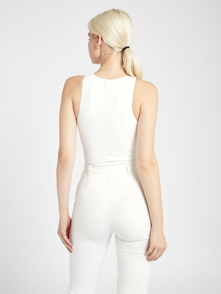 Because Of Alice White Wide Leg Suit Trousers - Image 4 of 5