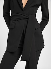Because Of Alice Black Classic Blazer With Belt - Image 6 of 6
