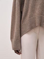 Because Of Alice Brown Relaxed High Neck Cashmere Blend Jumper - Image 6 of 6