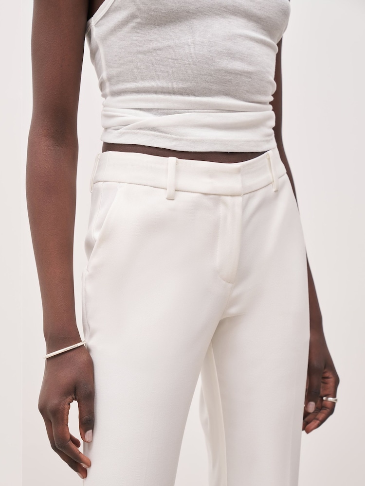 Because Of Alice White Mid Rise Flared Trousers - Image 5 of 5
