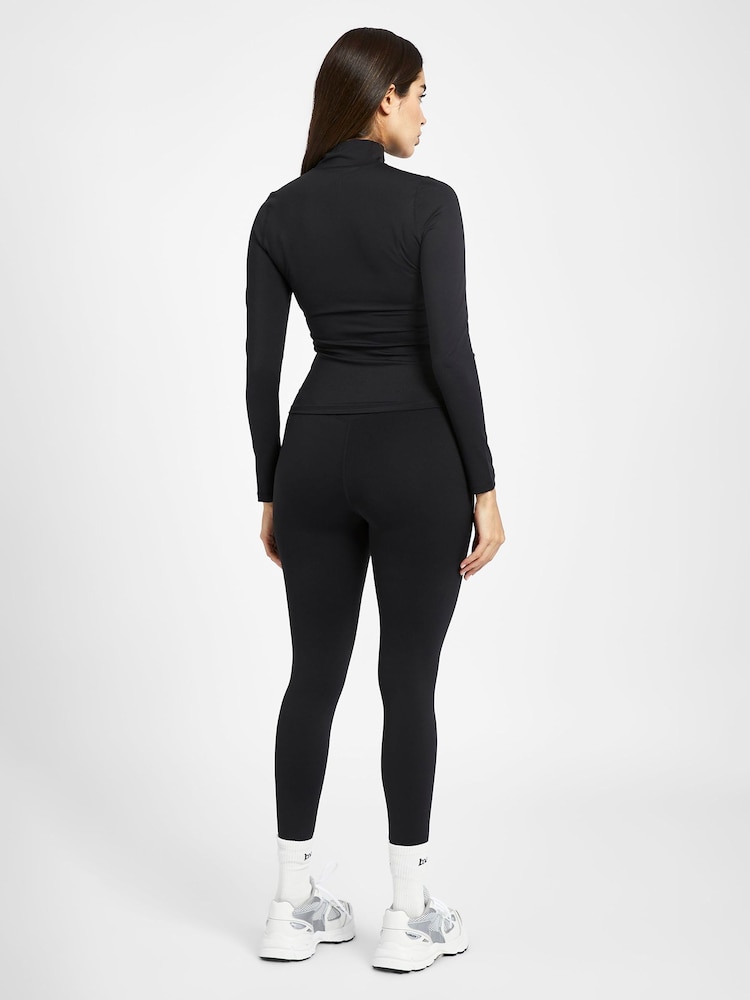 Because Of Alice Black Chrome Base Contrast Trim Zip Up Jacket - Image 2 of 6 Because Of Alice Black Chrome Base Contrast Trim Zip Up Jacket - Image 2 of 6