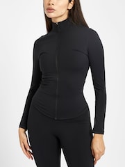 Because Of Alice Black Chrome Base Contrast Trim Zip Up Jacket - Image 6 of 6