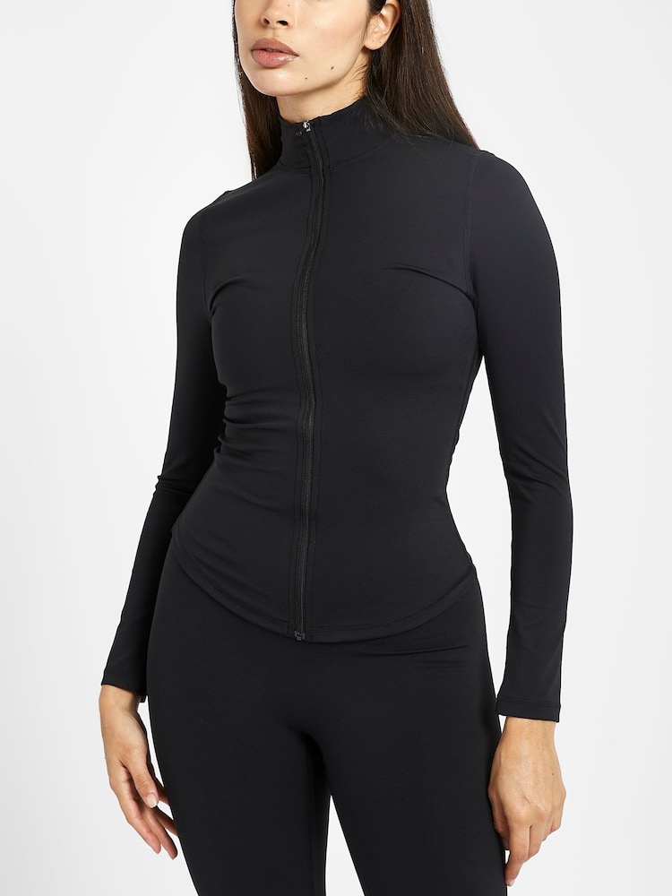 Because Of Alice Black Chrome Base Contrast Trim Zip Up Jacket - Image 6 of 6