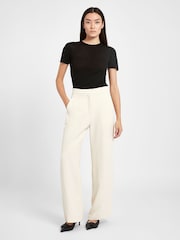Because Of Alice Cream Effortless Wide Leg Trousers - Image 3 of 6