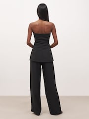 Because Of Alice Black Strapless Peplum Bodice Top - Image 4 of 4
