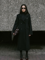 Because Of Alice Black Double Faced Wool Dinner Coat - Image 1 of 7
