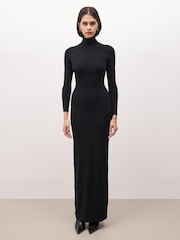 Because Of Alice Black Fine Knit Maxi Dress - Image 1 of 6