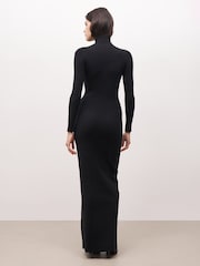 Because Of Alice Black Fine Knit Maxi Dress - Image 2 of 6