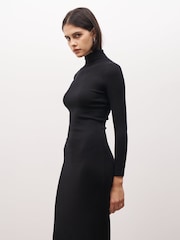 Because Of Alice Black Fine Knit Maxi Dress - Image 4 of 6