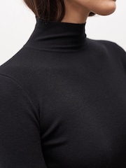 Because Of Alice Black Fine Knit Maxi Dress - Image 5 of 6